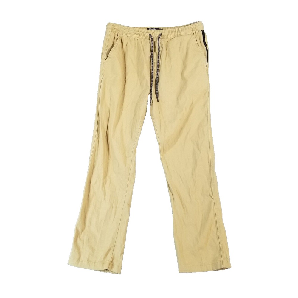 Brooklyn Cloth Pants Mens XL Beige Relaxed Chino Jogger Flex Stretch Comfort